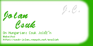 jolan csuk business card